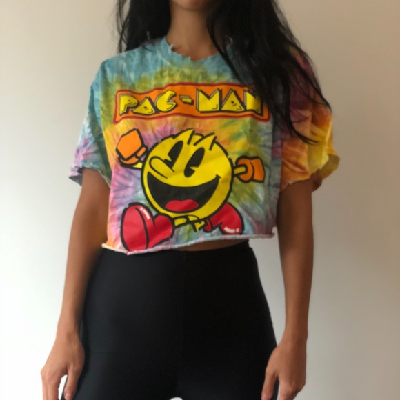 Pac Man Vintage Crop Top - Picture 1 of 2